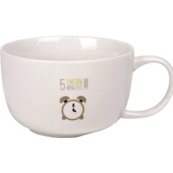 Bol jumbo blanc motif réveil