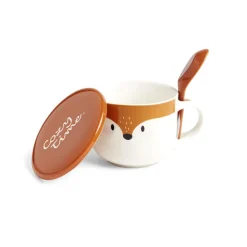 Bol jumbo 62cl avec cuillère et couvercle renard