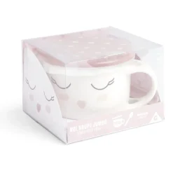 Bol jumbo 62cl avec cuillère et couvercle blush girly