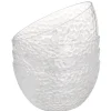 Bol plastique transparent martelé x4