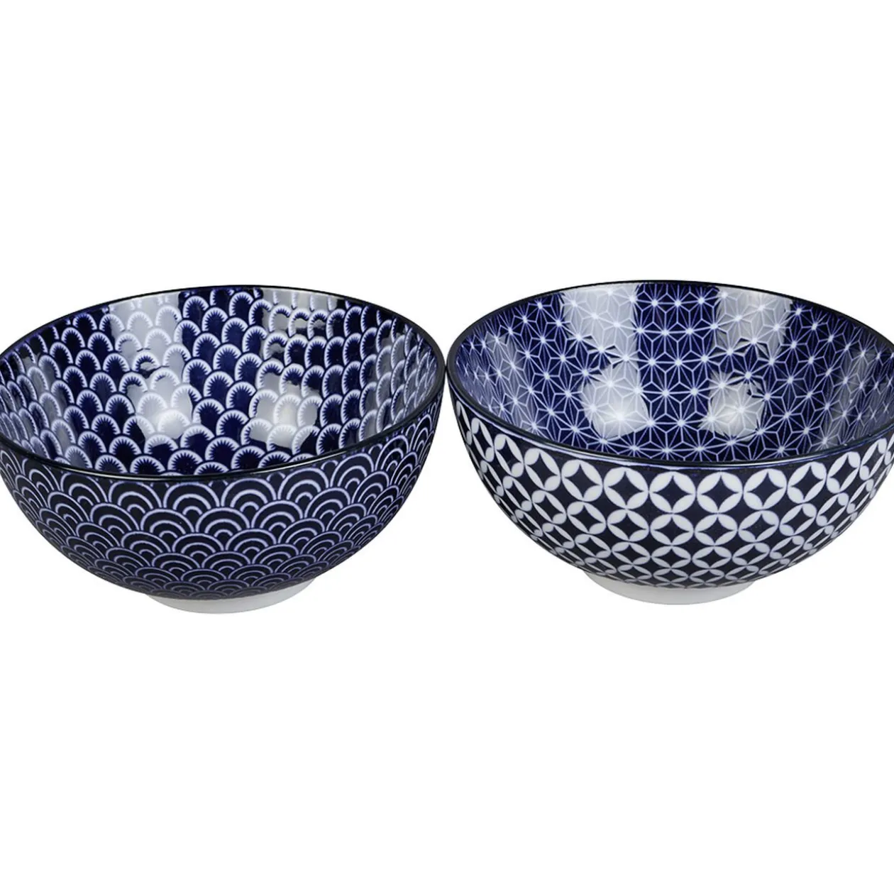 Bol rond Olympe motif graphique bleu blanc