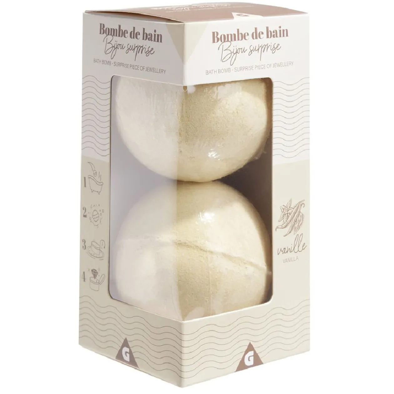 Bombe de bain surprise x2 avec bijou caché