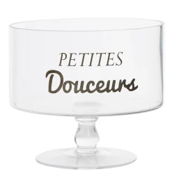 Bonbonnière sur pied transparente Petites douceurs