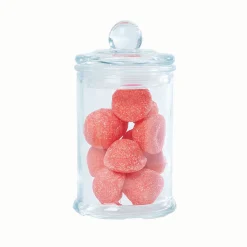 Bonbonnière transparente avec couvercle verre 15 cl x5