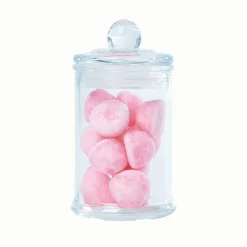 Bonbonnière transparente avec couvercle verre 15 cl x5