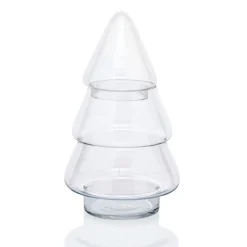 Bonbonnière transparente forme sapin