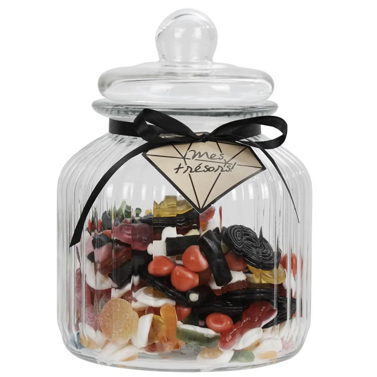 Bonbonnière transparente hermétique en verre 3 L