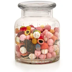 Bonbonnière transparente motifs cuivre