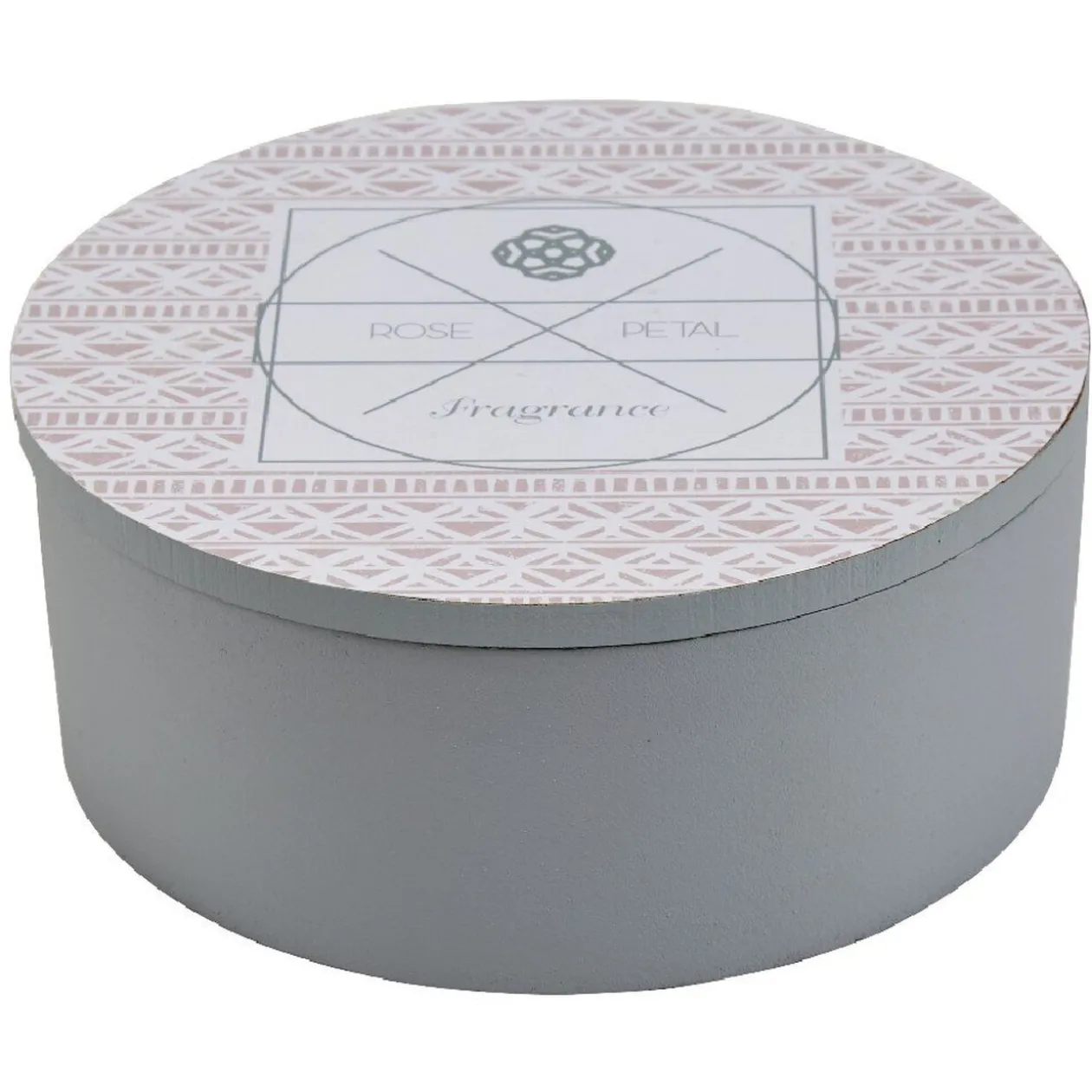 Boîte à bijoux avec miroir rond intégré Ø13,5 cm