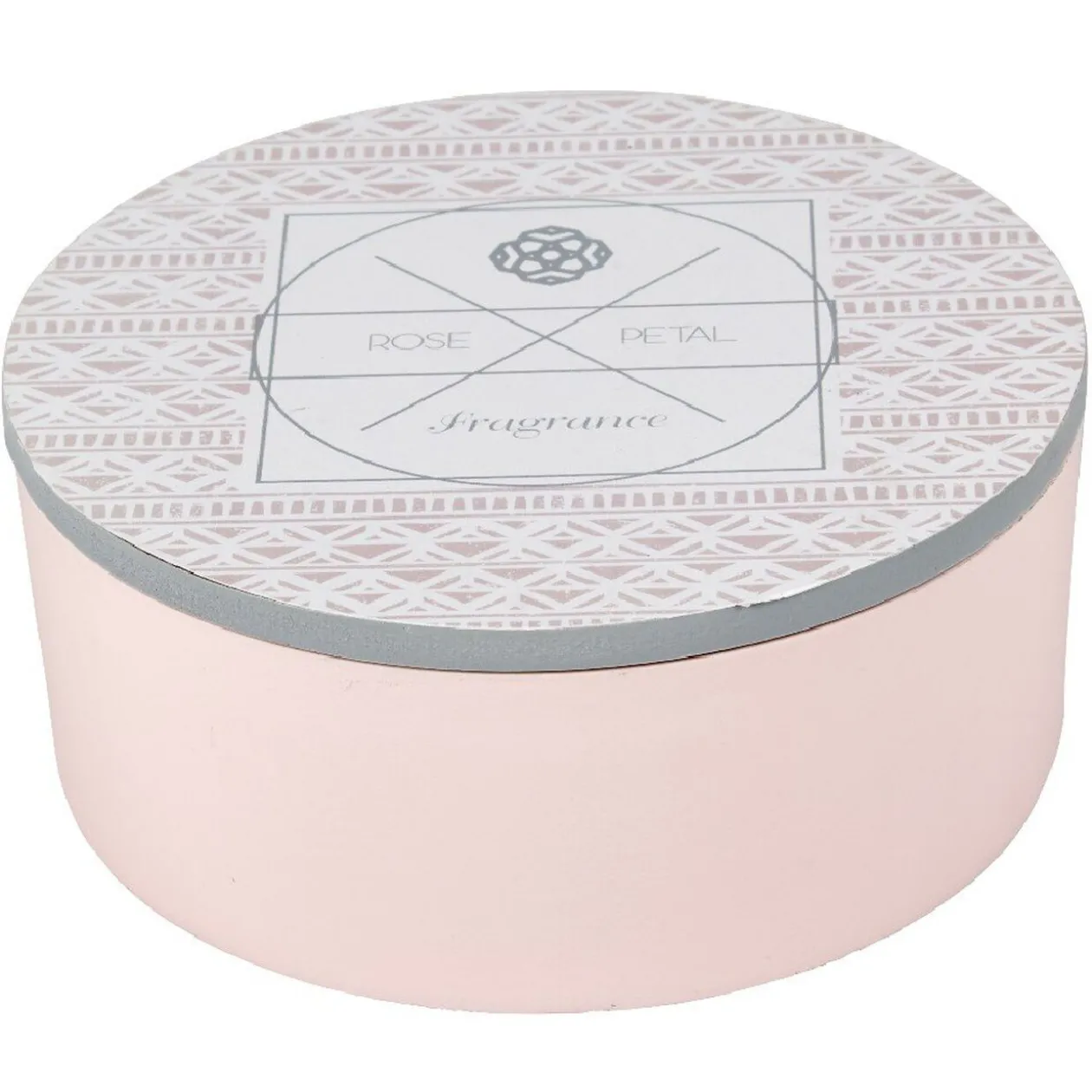 Boîte à bijoux avec miroir rond intégré Ø13,5 cm