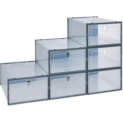 Boîte à chaussures plastique transparent x2