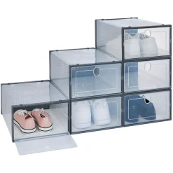 Boîte à chaussures plastique transparent x2