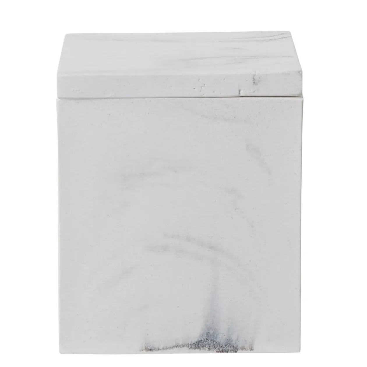 Boîte à coton résine effet marbre