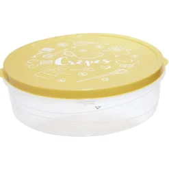 Boîte à crêpes ronde avec couvercle imprimé motif cuisine Ø28xH9 cm