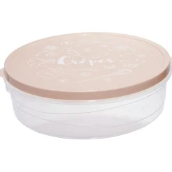 Boîte à crêpes ronde avec couvercle imprimé motif cuisine Ø28xH9 cm