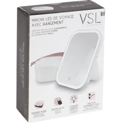 Boîte à maquillage à led avec miroir