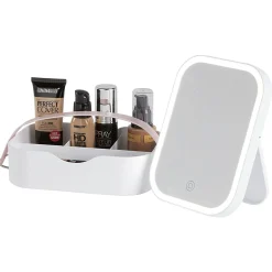 Boîte à maquillage à led avec miroir