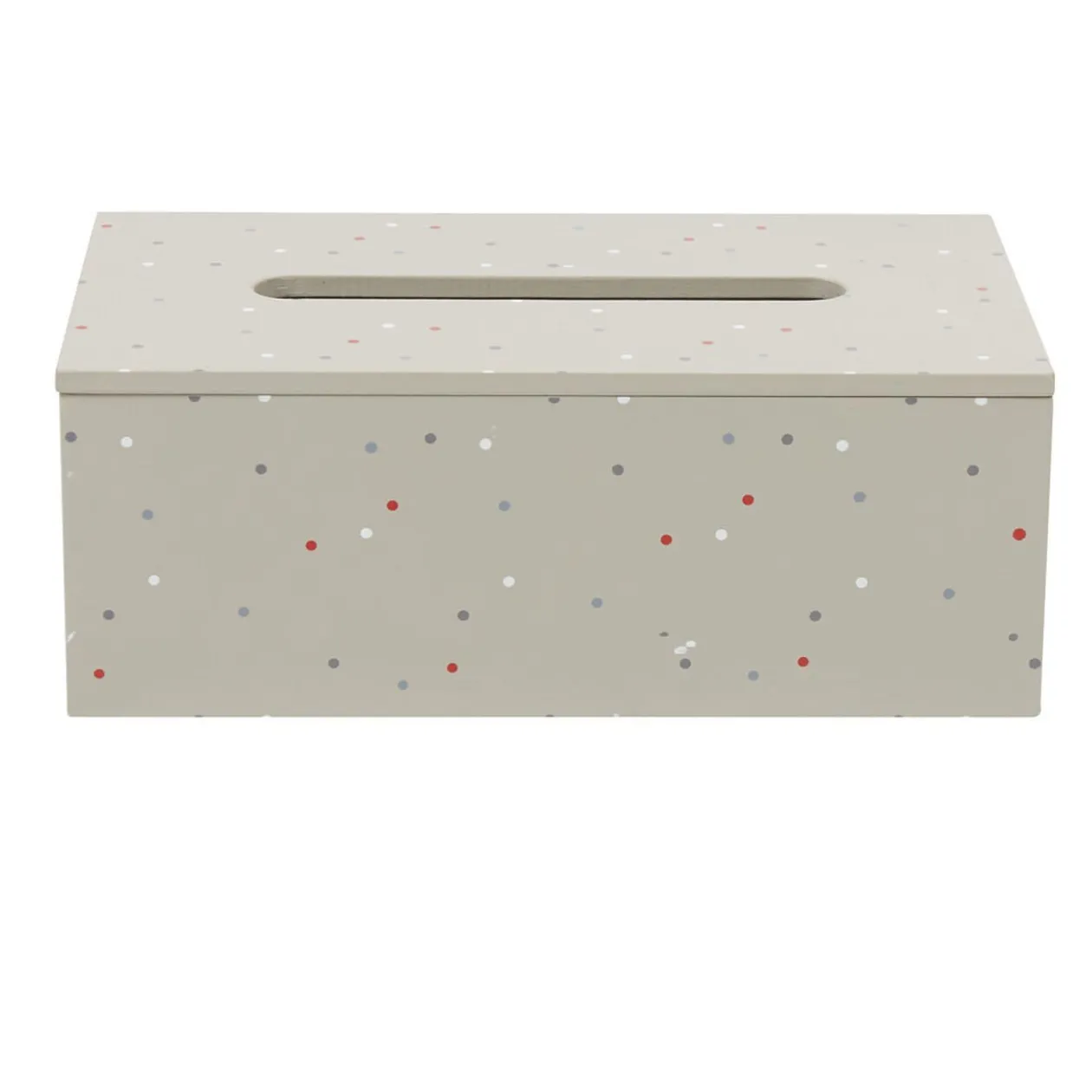 Boîte à mouchoirs taupe à pois