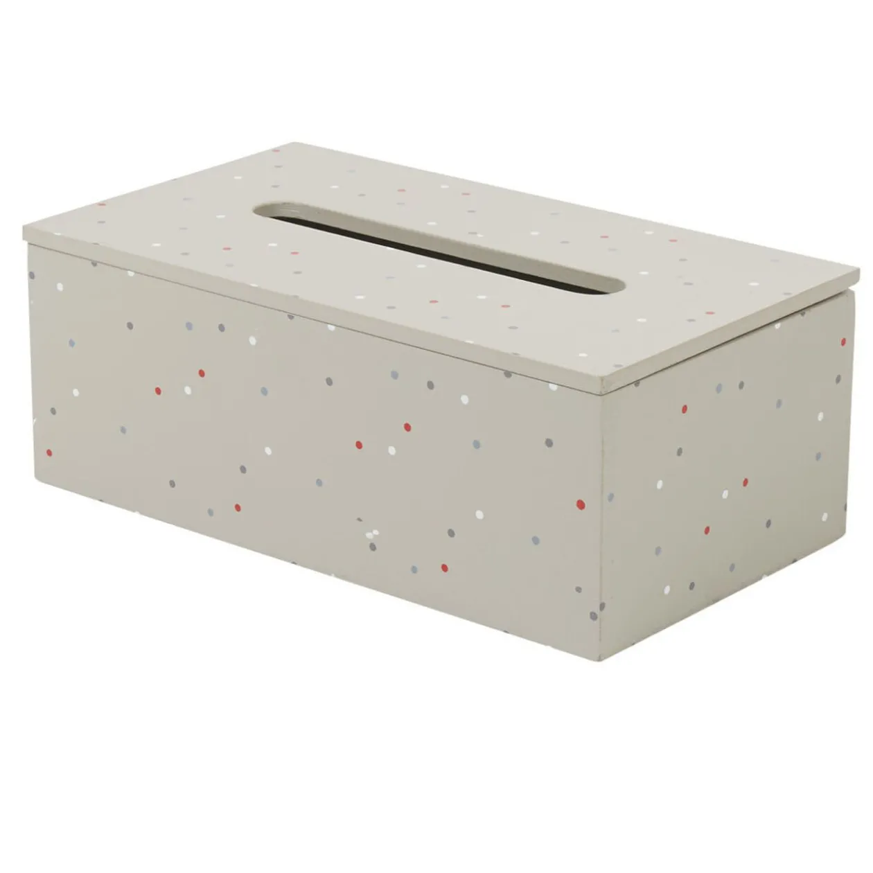 Boîte à mouchoirs taupe à pois