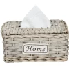 Boîte à mouchoirs tressé blanc HOME