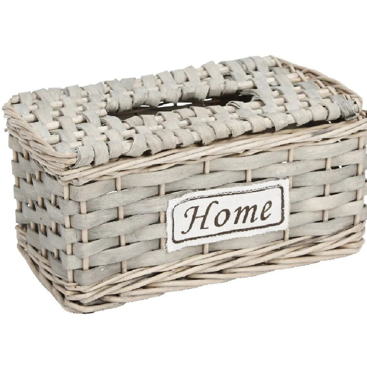 Boîte à mouchoirs tressé gris HOME