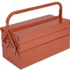 Boîte à outils 5 compartiments métal rouge