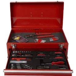 Boîte à outils et 83 pièces