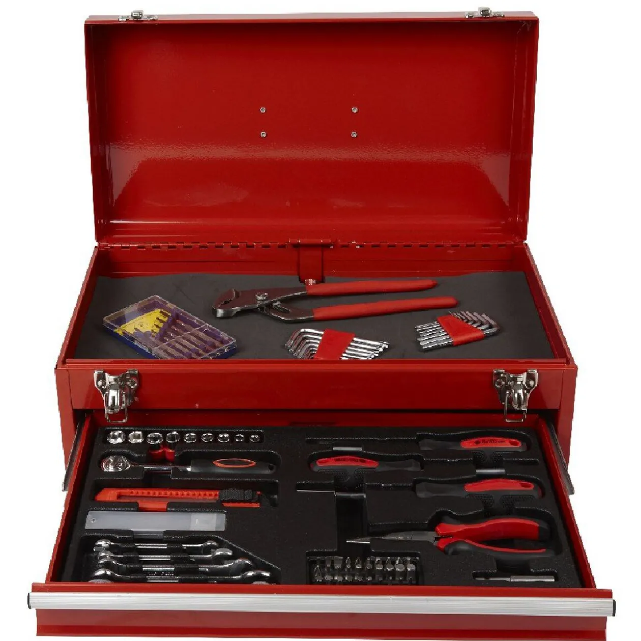 Boîte à outils et 83 pièces