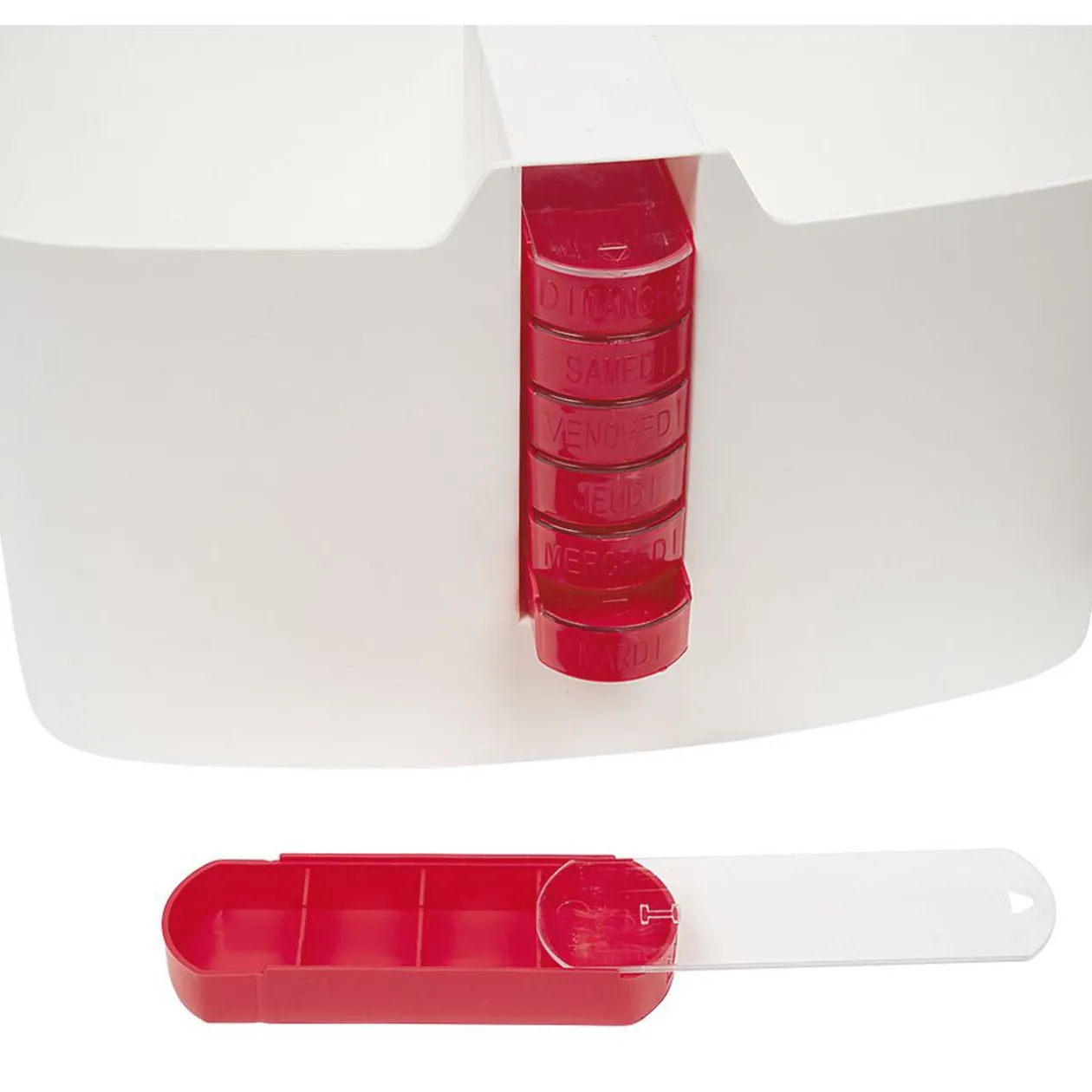 Boîte à pharmacie avec semainier