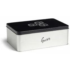 Boîte à sucre rectangulaire en métal - 20x13xH.7cm
