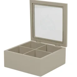 Boîte à thé bois gris