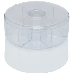 Boîte à thé ronde transparente