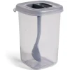 Boîte alimentaire + cuillère polypropylène gris 450mL
