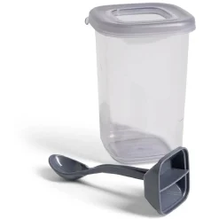 Boîte alimentaire + cuillère polypropylène gris 450mL