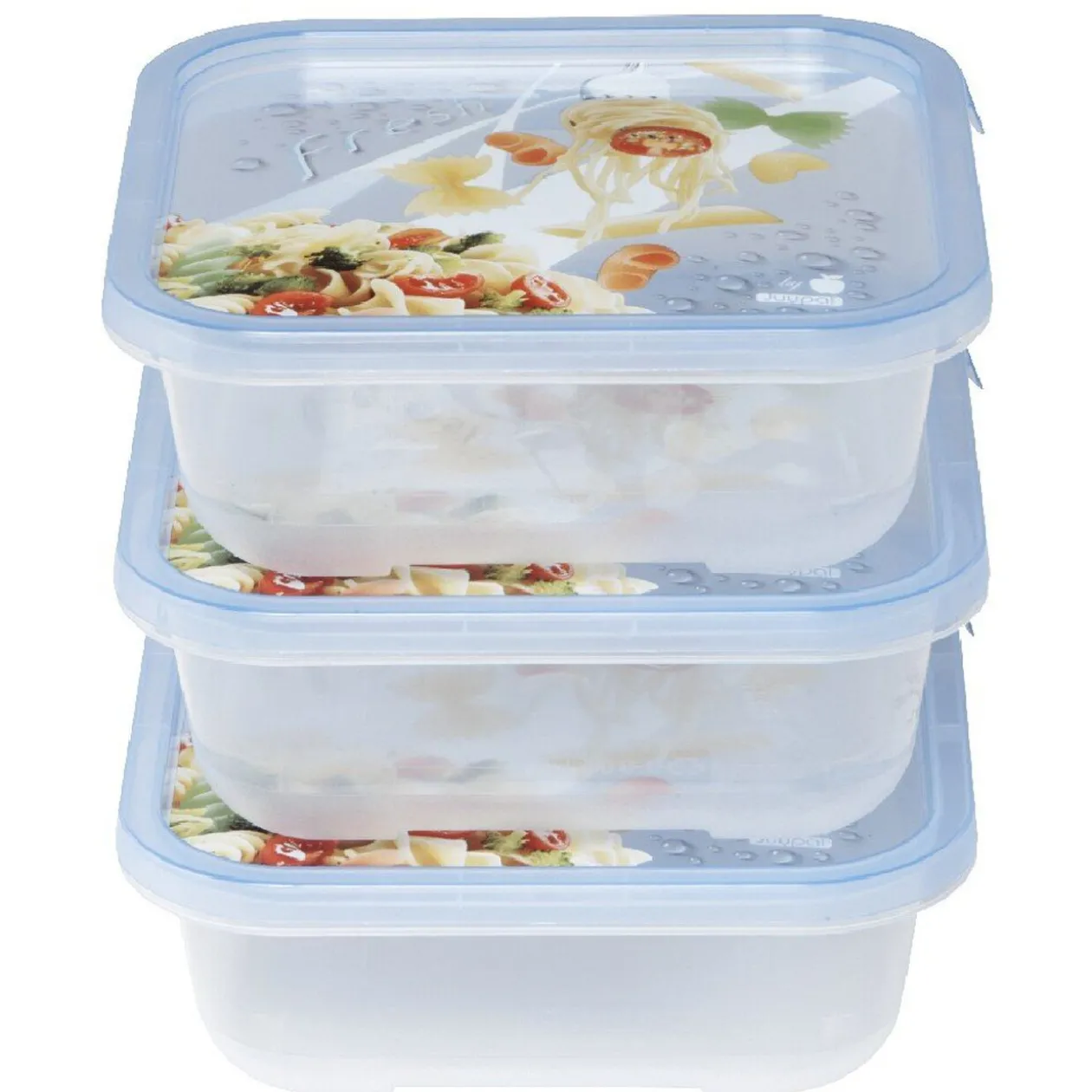 Boîte alimentaire 0,9 L bleue x3