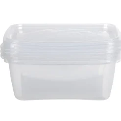 Boîte alimentaire 1,2 L transparente x3