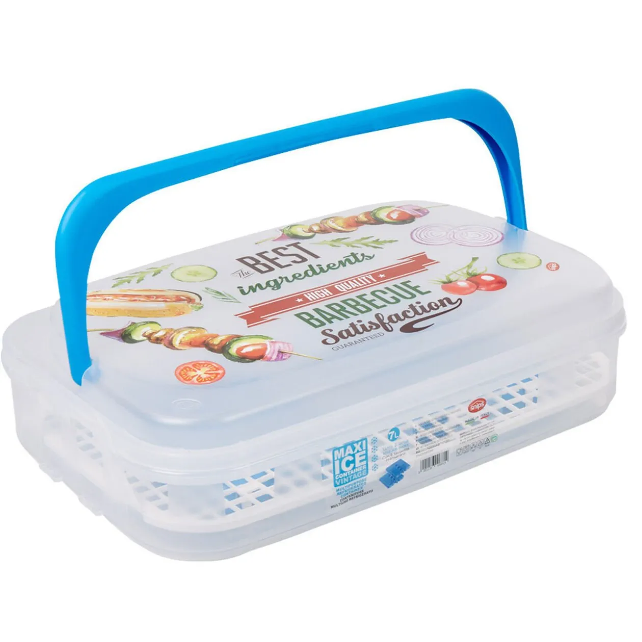 Boîte alimentaire avec tablettes rafraîchissantes