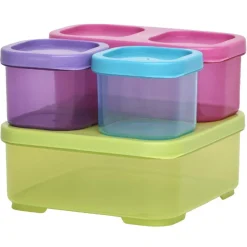 Boîte alimentaire colorée x4