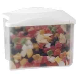 Boîte alimentaire empilable transparente et blanche 0,8 L