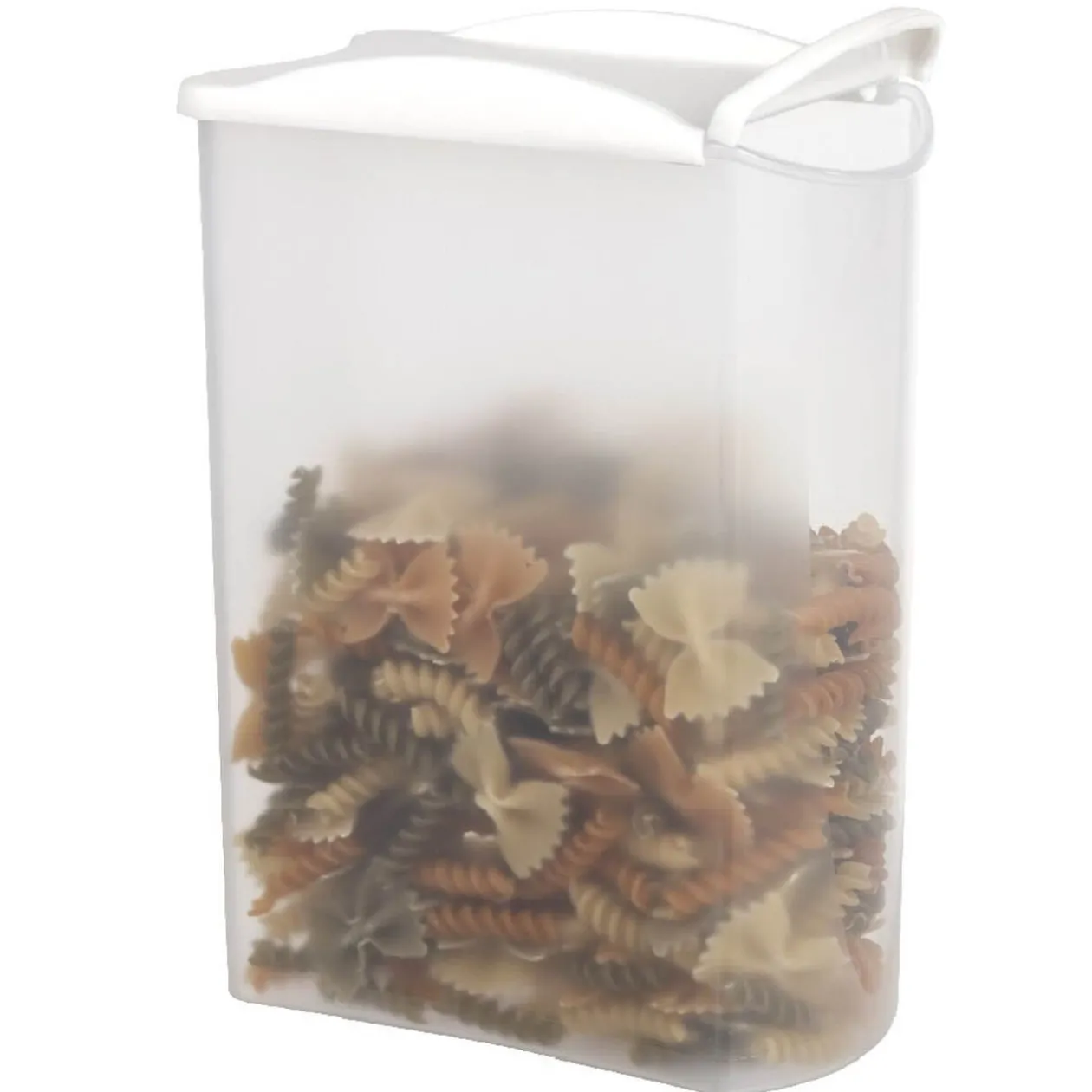 Boîte alimentaire empilable transparente et blanche 1,7 L