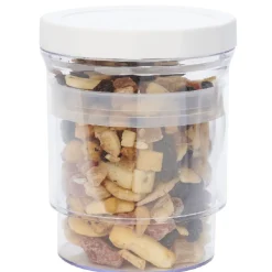 Boîte alimentaire extensible transparente couvercle blanc