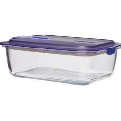 Boîte alimentaire Luminarc Easy Box verre transparent et bleu 122 cl