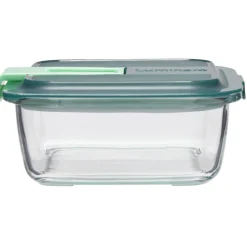 Boîte alimentaire Luminarc verre Esay Box transparent et vert 76 cl