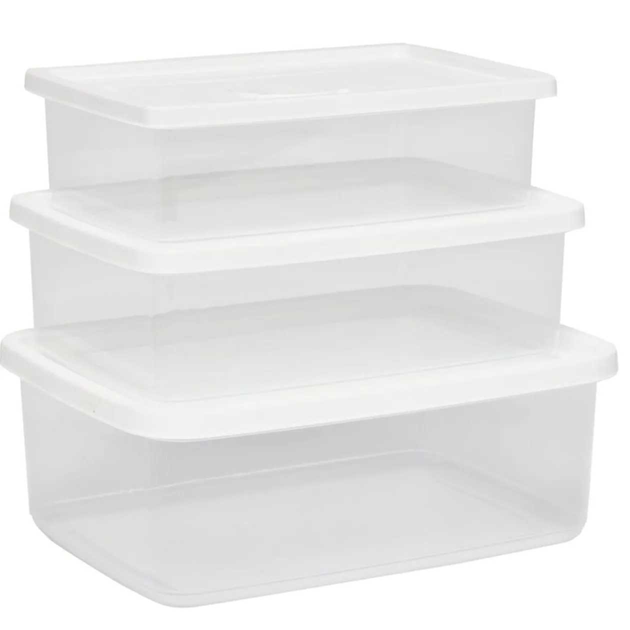 Boîte alimentaire rectangulaire polypropylène x3