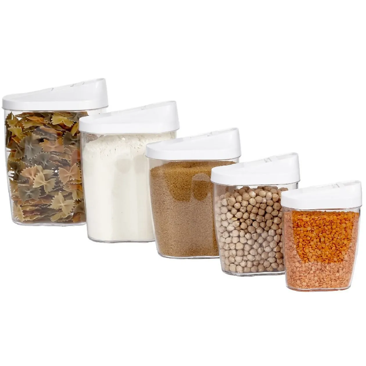 Boîte alimentaire transparente encastrable x5