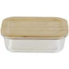 Boîte alimentaire verre avec couvercle bambou