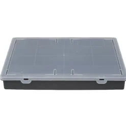 Boîte avec 18 compartiments gris