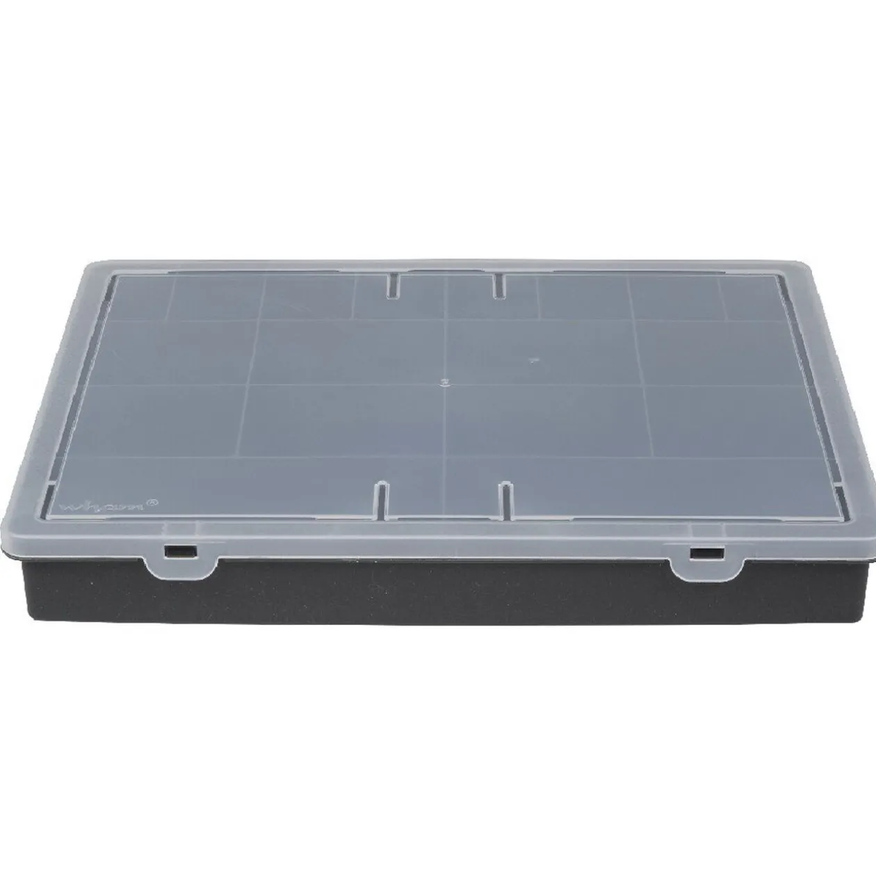 Boîte avec 18 compartiments gris