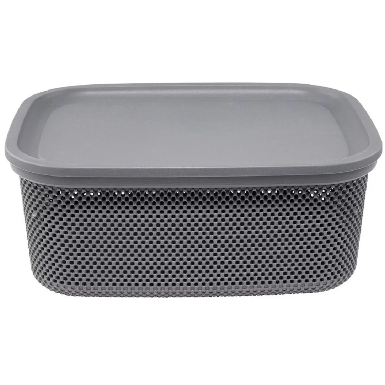 Boîte avec couvercle 12L gris