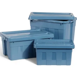 Boîte bricolage 65L plastique bleu